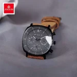 ساعت مچی مردانه فول تایم جولیوس مدل JAH098D صفحه مشکی بند چرم قهوه ای - تصویر 7